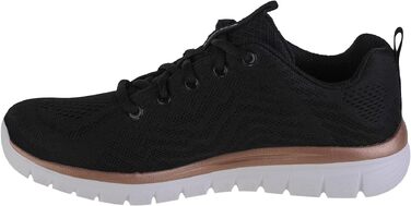Жіночі кросівки Skechers Graceful Get Connected 1, чорні з золотом, розмір 38.5 EU