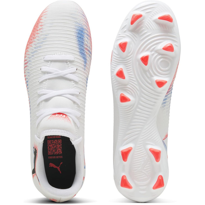 Жіночі футбольні бутси PUMA Future 8 Play FG/AG, 40 EU, білий, чорний, червоний