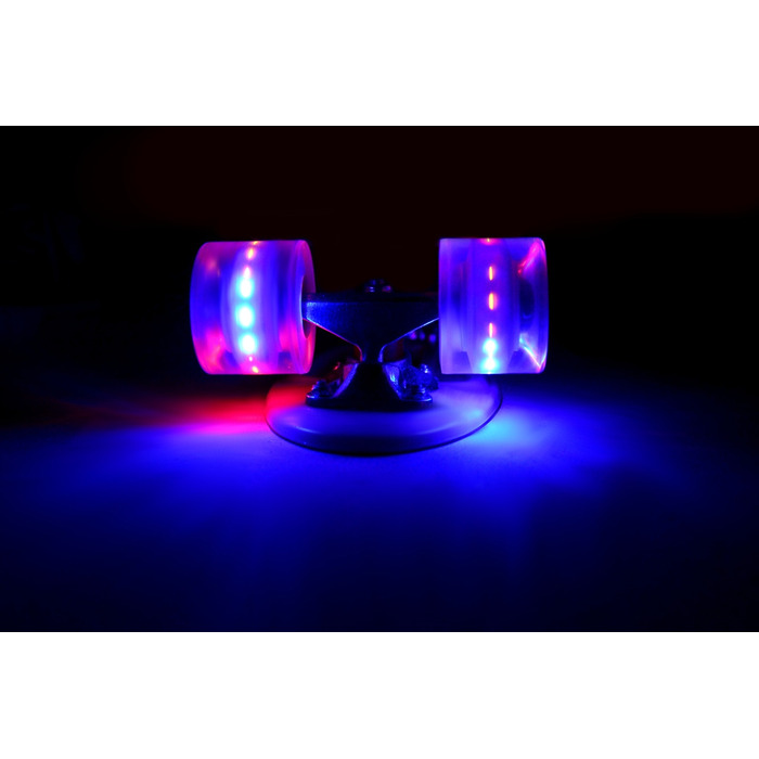 Скейтборд Aurora Classic (56 см x 14,5 см, 60 мм), багатоколірний, з LED-підсвіткою