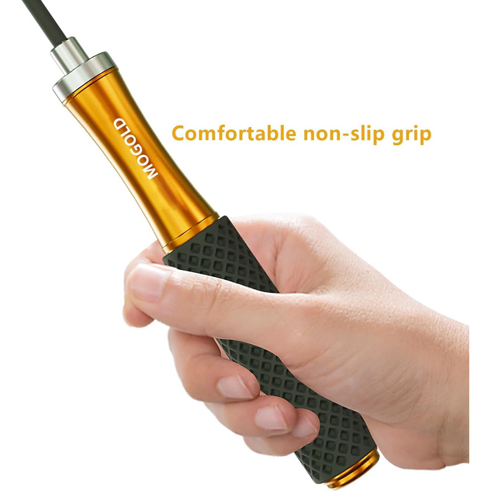 Стрибкове канат для чоловіків, жінок, дітей – з подвійним кульковим підшипником, 360-градусним обертанням, металевою ручкою, ядром з силіконовою ручкою, регульований, 3 м, для фітнесу, схуднення (зелений)