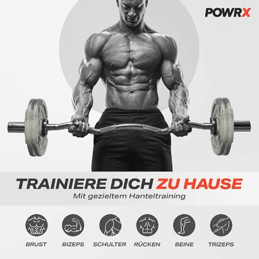 Диски для штанги POWRX Olympia 2,5-40 кг, набір 2 шт., 50 мм – гантельні та штангові ваги з чавуну для тренувань