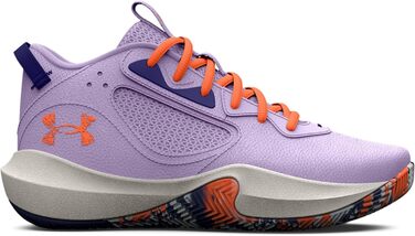 Кросівки баскетбольні Under Armour Ua Lockdown 6 для дітей, білі, кольори: фіолетовий, синій, помаранчевий