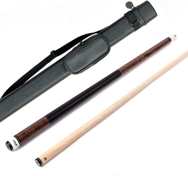 Більярдний кий Riley з ручкою з штучної шкіри, 58 дюймів (147 см), наконечник 13 мм, темне дерев'яне забарвлення, з кейсом