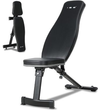 ISE Складна багатофункціональна лавка для тренувань SY-5021: регульована спинка, банк для пресу, фітнес-лавка для дому