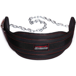 Пояс для віджимань Raigeki з ланцюгом, 106 см, сталевий ланцюг (+ тренувальні плани) - пояс з вагами для силових тренувань, бодібілдингу, важкої атлетики та підтягувань для жінок та чоловіків