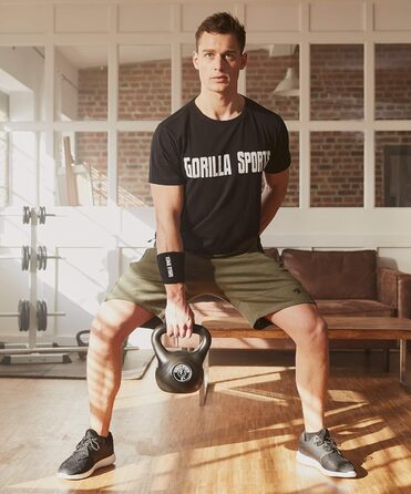 Kettlebell GORILLA SPORTS, пластикова гиря для фітнесу, різні ваги 2-20 кг, з/без підставки
