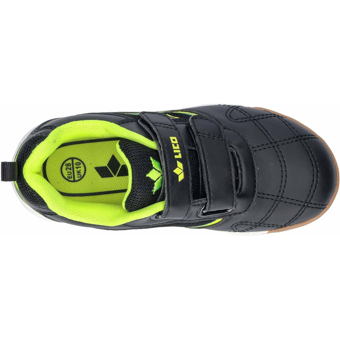 Дитячі спортивні тапочки Lico Jaime для залу (31 EU, чорний з лимонним відтінком)