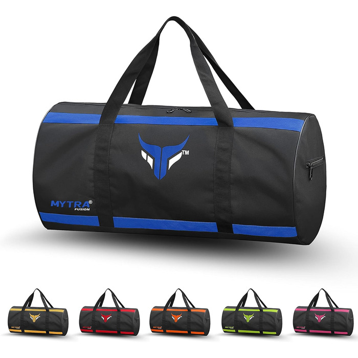 Mytra Fusion спортивна сумка для тренувань з регульованим плечовим ременем, для чоловіків і жінок, дорожня, спортивна, чорна/синя