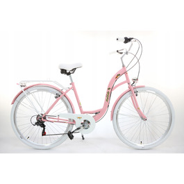Стильний жіночий велосипед 28'' Shimano 7 швидкостей, рожевий, легкий та комфортний