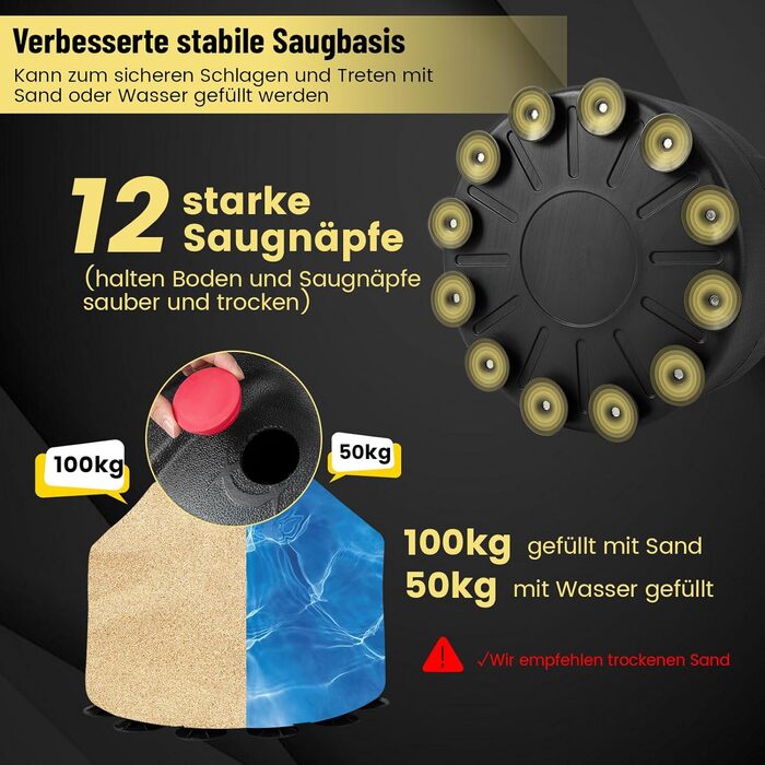 COSTWAY Самостійна боксерська груша, 173/182 см, зі стендом та боксерськими рукавичками, для кікбоксингу, боксу, MMA, для дітей та дорослих