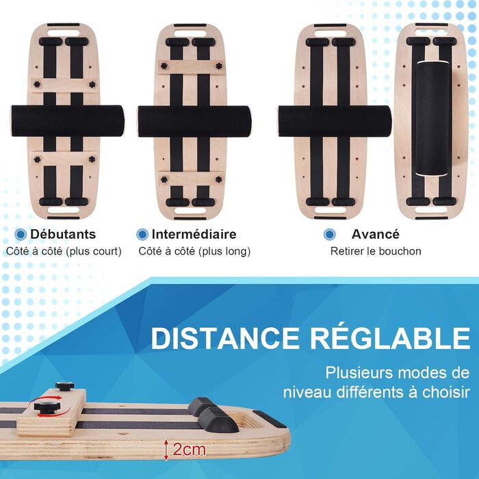 Дошка для балансу Holz з роликом та полицею, чорна - для дорослих, тренування рівноваги