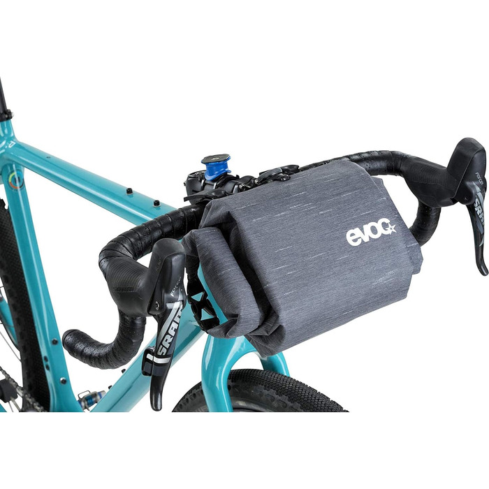 Велосумка на кермо EVOC HANDLEBAR PACK BOA, 2,5/5 л, водонепроникна, з BOA FIT SYSTEM, швидкий доступ з обох боків, карбонова сіра, для велосипеда