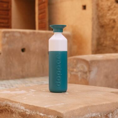 Термос-фляга Dopper Insulated 580 мл Green Lagoon – подвійні стінки, з нержавіючої сталі, герметична, зберігає 24 год холод, 9 годин тепло – термочашка для води, чаю, кави