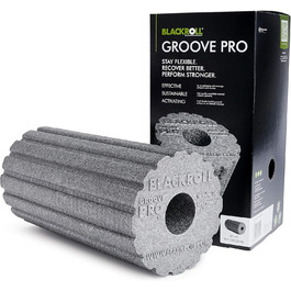 Масажний ролик Blackroll Groove PRO сірий, професійний