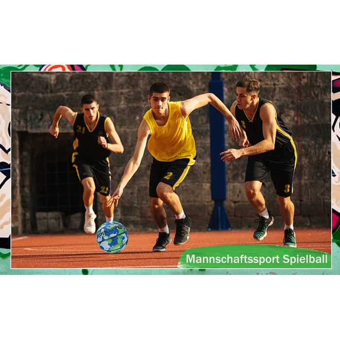 Баскетбольний м'яч Jicsetk, розмір 5/7, міні-баскетбольний м'яч для дітей, спортивний м'яч для гри на вулиці та в приміщенні (камуфляжний синій, 5)