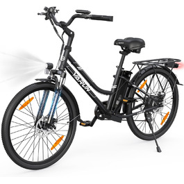 Електровелосипед VARUN 26 дюймів для міста, 250W, 48V Li-Ion акумулятор, LCD-дисплей, 4+1 режим, запас ходу до 80 км, для жінок та чоловіків