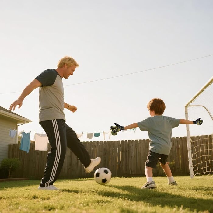 Воротарські рукавички WVVOU для дітей та підлітків, футбольні, з подвійним захистом, зручні, з супер зчепленням (жовті, розмір 9)