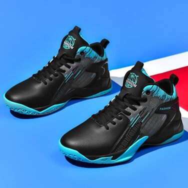 Чоловічі баскетбольні кросівки хай-топ, блакитні, розмір 48 EU