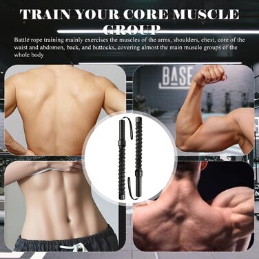 Битва мотузок Ropeless: мотузки для HIIT-тренувань без мотузки, для кардіо та силових вправ, для чоловіків та жінок