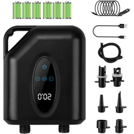 Насос SUP JoyFan: електричний, 12V, високий тиск 20PSI, швидке надування/здування, автоматичне вимкнення, чорний, портативний