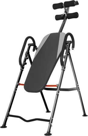 Стіл для інверсії GORILLA SPORTS®, вертикальна інверсія 180°, складаний, регульований, до 110 кг – інверсійний тренажер для спини та хребта