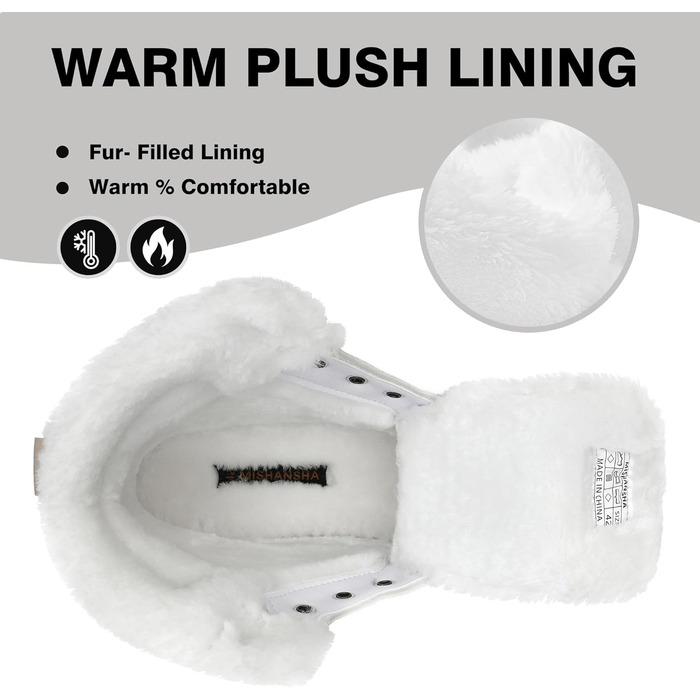 Зимові черевики Mishansha Herren для жінок, теплі, водонепроникні, на шнурівці, рожеві, 38 EU