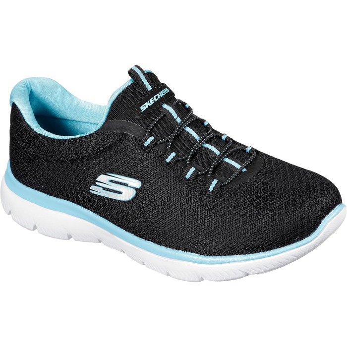 Кросівки жіночі Skechers Summits чорні з бірюзовими вставками (38 EU)