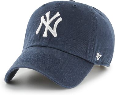 Кепка New Era MLB New York Yankees Clean Up, унісекс, регульована, темно-синя з білим логотипом