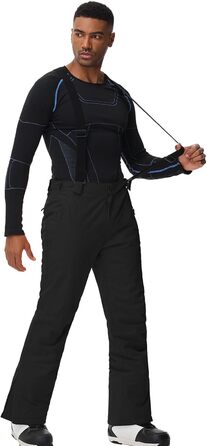 Комплект гірськолижний чоловічий HOTIAN: куртка та штани. Теплий, водонепроникний, вітронепроникний костюм для сноуборду та гірськолижного спорту. Розмір M. HB+BK