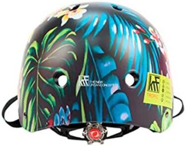 Дитячий мультиспортивний шолом Tropic Flower, захисний, для велосипеду, скейтборду та роликів