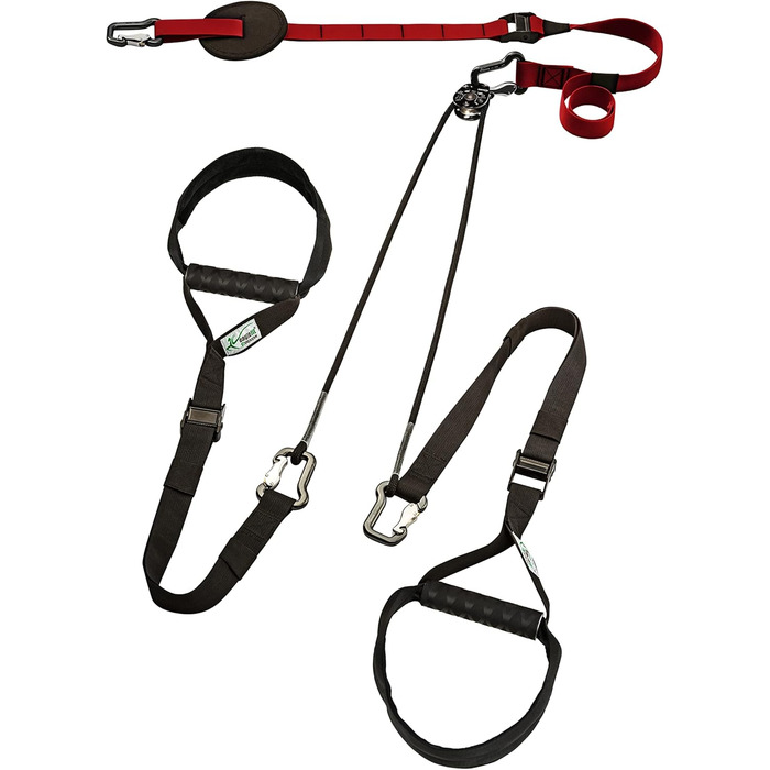 Тренажер петлевий eaglefit Sling-Trainer Exclusive ALU, фітнес-шлейка, червоний, алюмінієвий