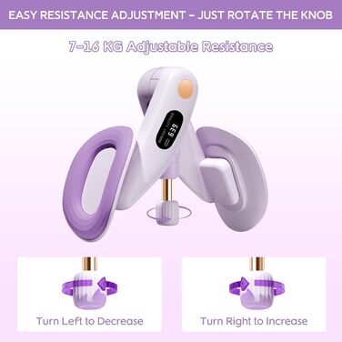 Тренування тазового дна для жінок: пристрій для зміцнення м'язів, 360° обертання, 7-16 кг, обладнання для фітнесу вдома