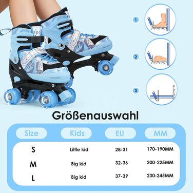 Роликові ковзани TOMSHOO для дітей, регульовані, для дівчаток та хлопчиків, підходять для початківців, зручні та дихаючі, ідеальні для подарунка на Новий рік або день народження