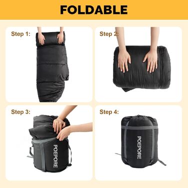 Спальний мішок XXL для дорослих, 3-4 сезони, фланель, кемпінг, зимовий, чорний, 230x90 см