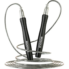 Стрибкове канат для боксу та CrossFit преміум-якості, без заплутування, самозатягування, без гвинтів, чорний