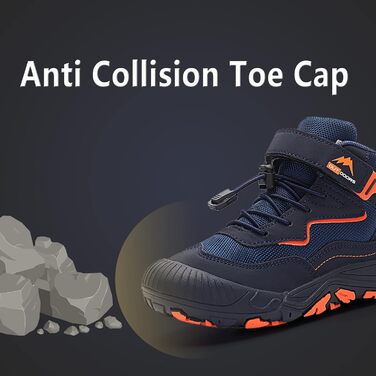 Дитячі трекінгові черевики FLIOZY - водонепроникні, легкі, дихаючі, для дівчаток та хлопчиків (34 EU, Navy)