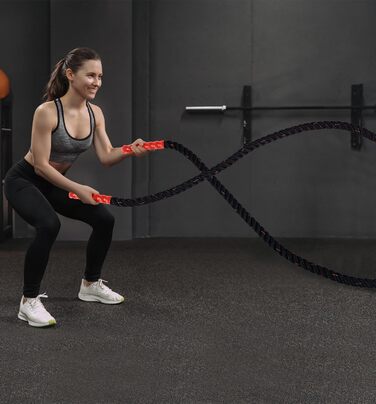 Битва-канат Ultrasport Battle Rope 12м: канат для силової витривалості та м'язового розвитку, функціональне тренування