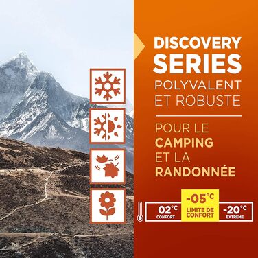 Спальний мішок Lestra Outdoor Mount Everest для всіх сезонів, комфортна температура -5°C, дорослий, темно-сірий, 230 см