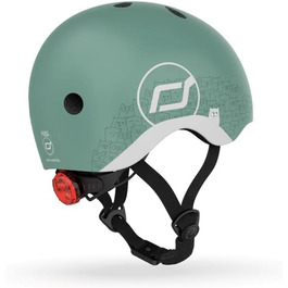 Дитячий шолом Scoot&Ride XXS, рефлективний, лісовий зелений