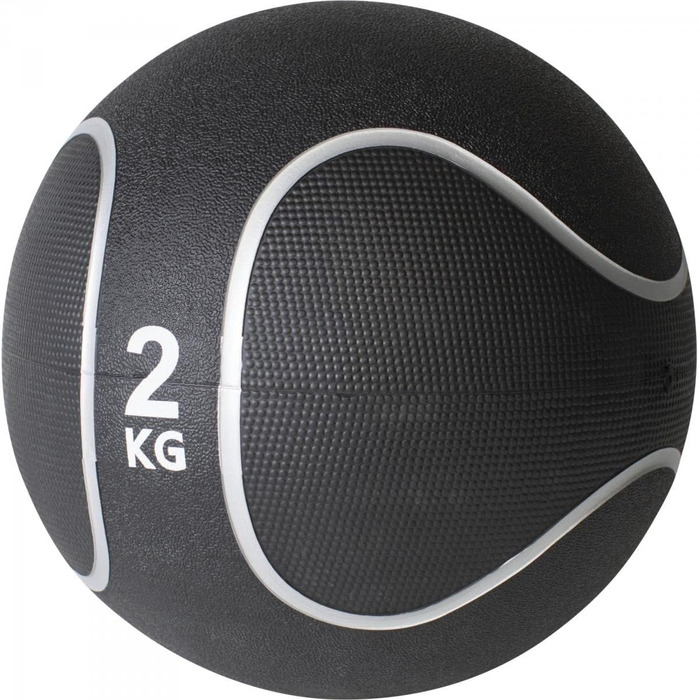 Медичний м'яч GORILLA SPORTS 2 кг, гумовий, неслизький, Ø 23/29 см, для фітнесу, тренувань, Slam Ball, Gewichtsball