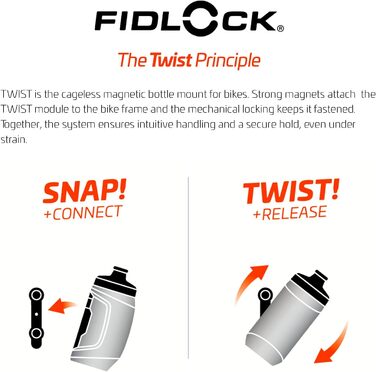 Пляшка для води Fidlock з конектором Twist, 450 мл, чорна