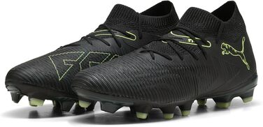 Жіночі футбольні бутси PUMA Future 8 Match FG/AG, 43 EU, чорний/світло-зелений/жовтий