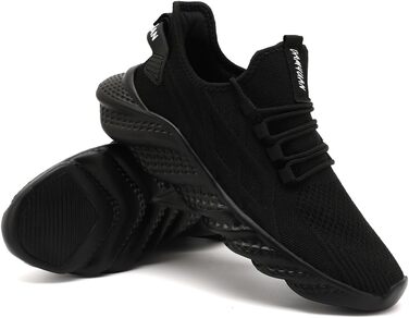 Чоловічі спортивні кросівки для бігу, тенісу, джогінгу та ходьби. Легкі, дихаючі, чорні, розмір 45 EU