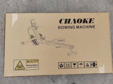 Гребний тренажер CHAOKE для дому, тихий магнітний, з App, 16 рівнів опору, стабільний, до 160 кг, чорний