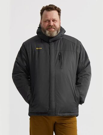 Чоловіча куртка GEMYSE для сноубордингу та лижного спорту, вітро- та водонепроникна, з флісовою підкладкою, зимова, з капюшоном, XL, сірий колір