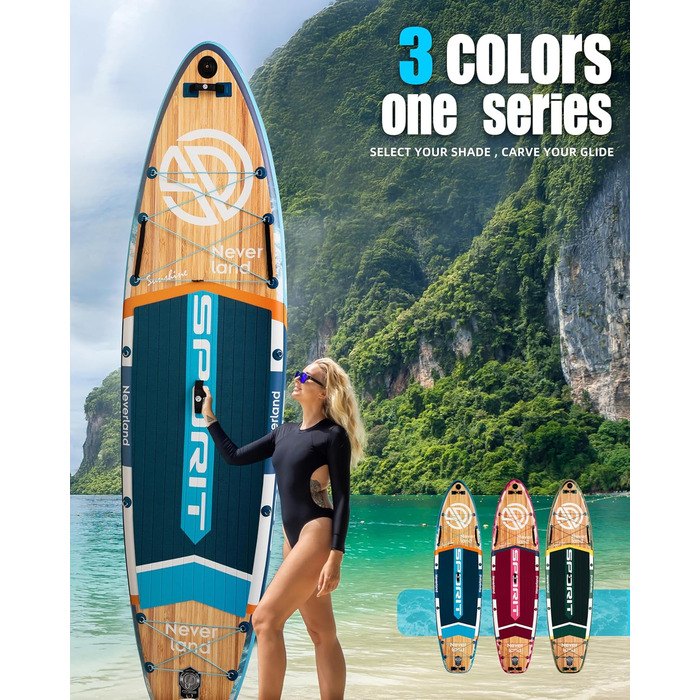 Надувне SUP-борд для дорослих, 204 кг, з сумкою та веслом, блакитний