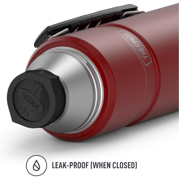 Термос-термобутилка THERMOS Stainless King 1,2 л, вакуумна, червона, нержавіюча сталь