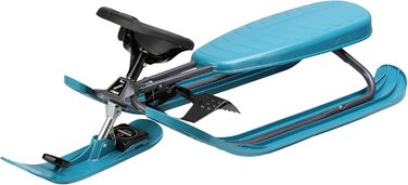 Санки STIGA Snowracer Curve з кермом, гальмом і тросом, сталевий каркас, для дітей та дорослих до 90 кг, зимові санчата від 7 років