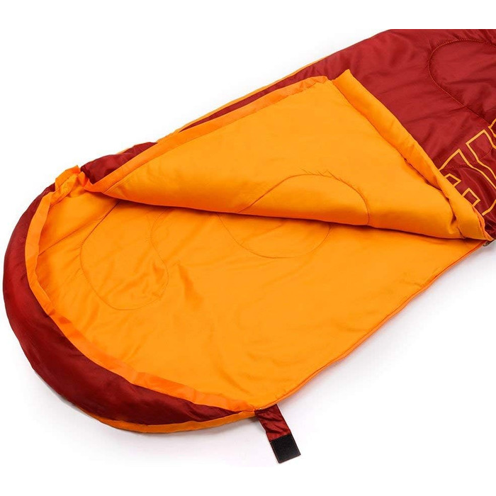Дитячий спальний мішок Meteor Premium для кемпінгу та відпочинку на природі: літо, ультралегкий, для дітей, комфортний, для підлітків, зручний, теплий, маленький, маленький, темно-зелений/зелений (червоний/помаранчевий)
