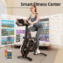 Bluearth Hometrainer: велотренажер для дому з магнітним опором та Smart-App, max. 150 кг, LED Classic-Black-02